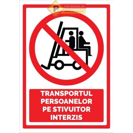 Indicatoare pentru transportul cu stivuitoare