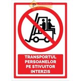 Indicatoare pentru transportul cu stivuitoare